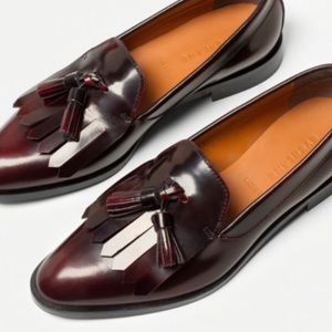 Everlane Burgundy Tassel Loafer